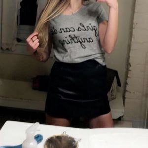 Black Pleather Skirt